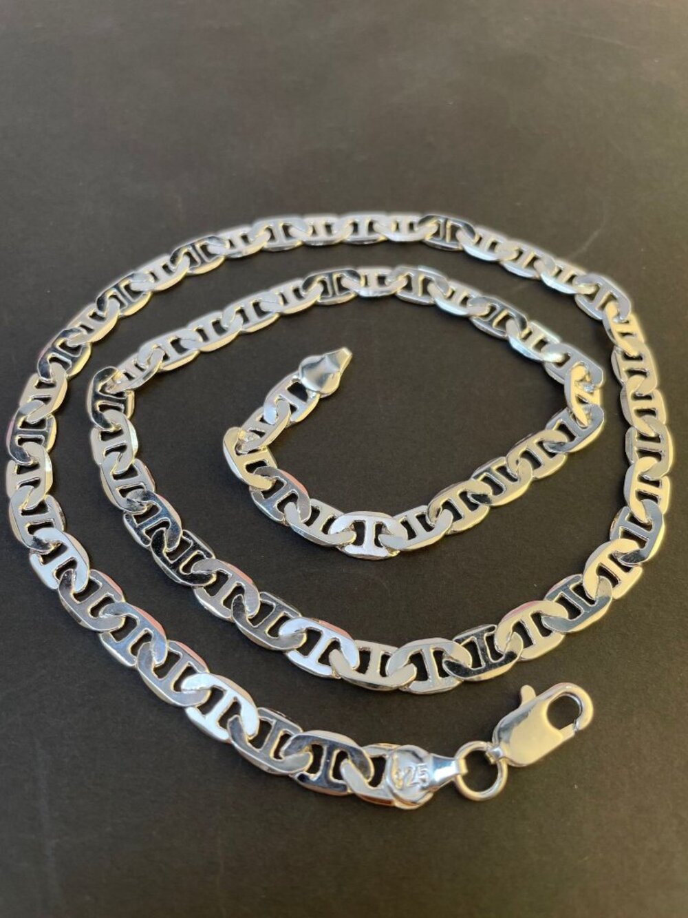 Men's Women's 925 Sterling Silver 6mm Width Chain Necklace - Picture 4 of 5